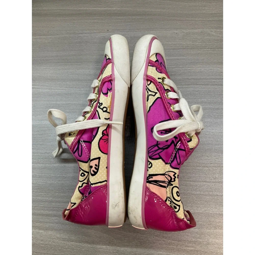 COACH BARRETT POPPY LOVE DESIGNER FUCHSIA PINK PATENT LEATHER TRIM